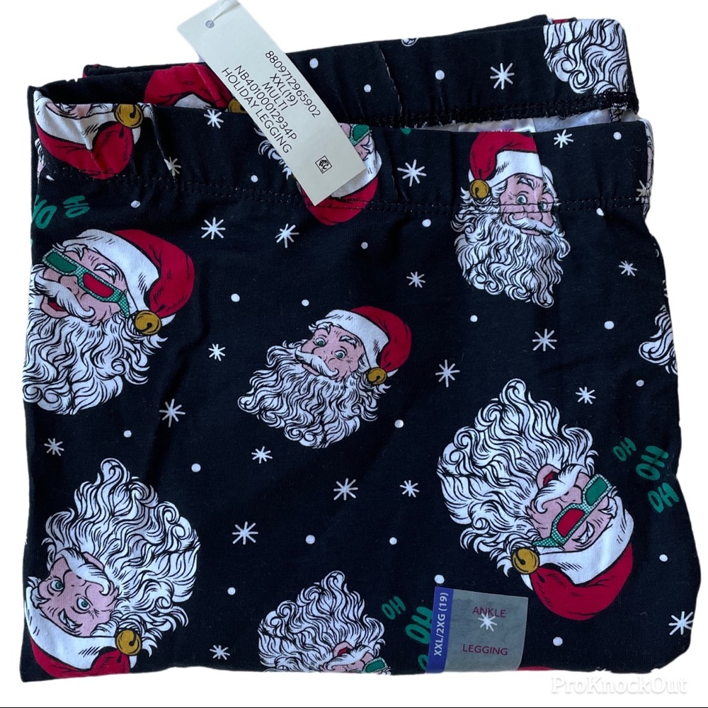 CHRISTMAS Holiday Women’s Santa Leggings XXL 2Xl NEW!